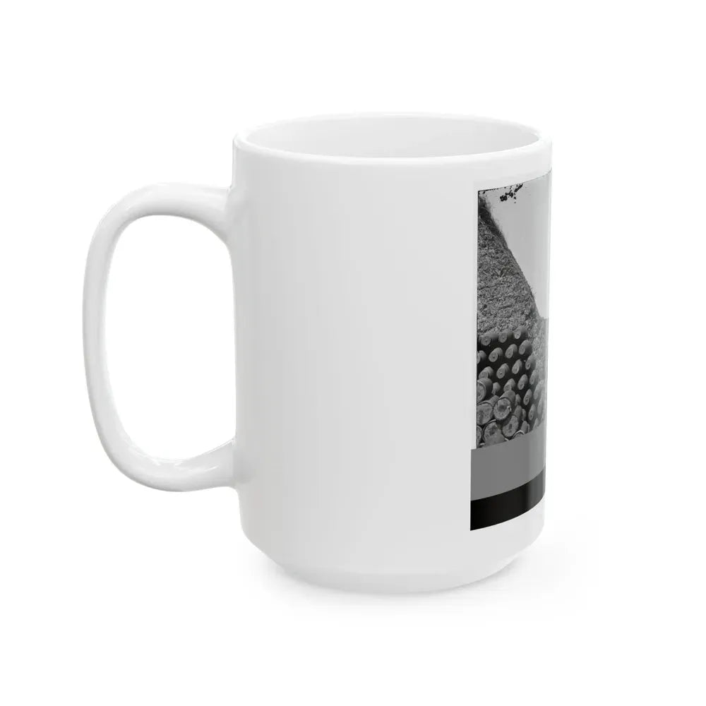 Charleston, S.C. Parapet Of Fort Sumter, With Stacks Of Ammunition (U.S. Civil War) White Coffee Mug - Go Mug Yourself