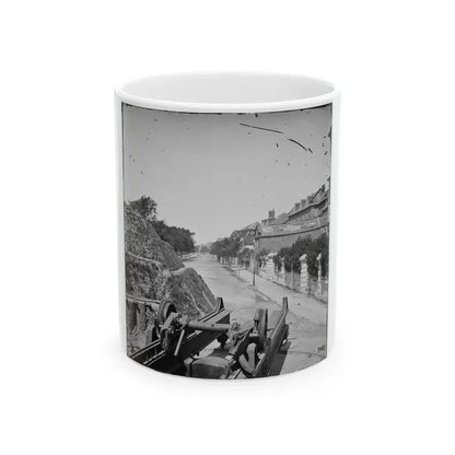 Charleston, S.C. South Battery; Dismantled Blakely Gun In Foreground (U.S. Civil War) White Coffee Mug 11oz - Go Mug Yourself