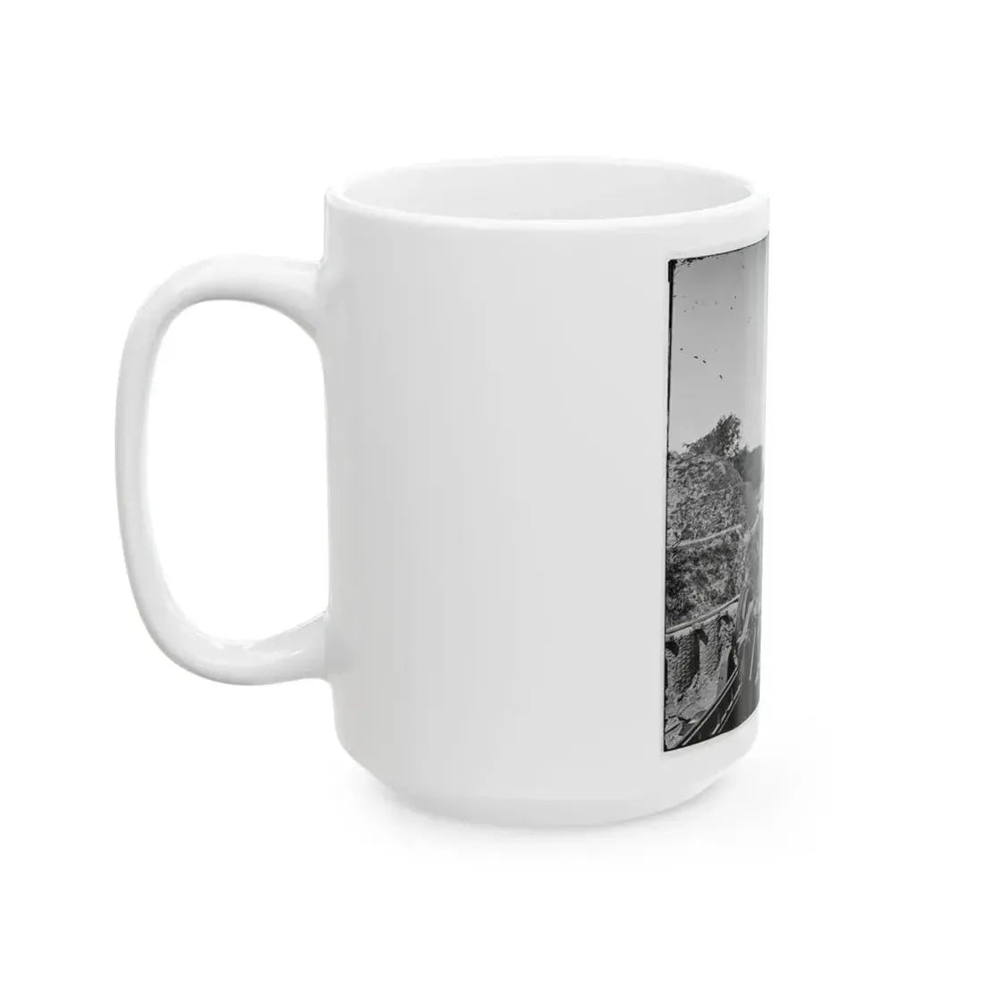 Charleston, S.C. South Battery; Dismantled Blakely Gun In Foreground (U.S. Civil War) White Coffee Mug - Go Mug Yourself