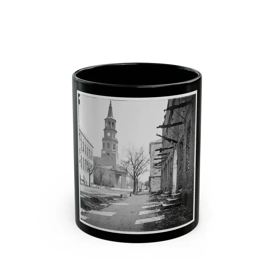 Charleston, S.C. St. Michael's Church (U.S. Civil War) Black Coffee Mug 11oz - Go Mug Yourself
