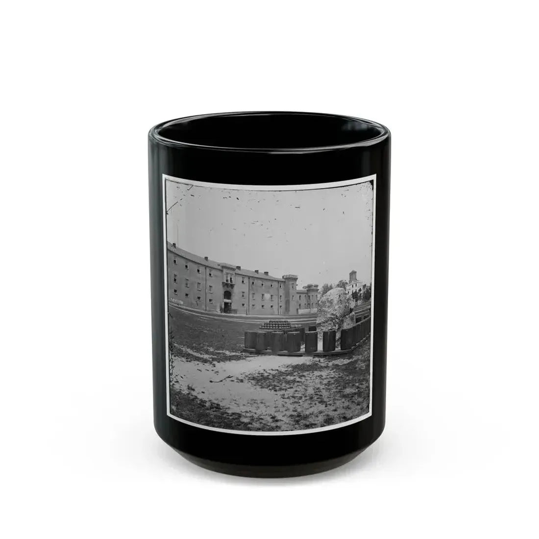 Charleston, S.C. The Citadel Seen Across Marion Square (U.S. Civil War) Black Coffee Mug 15oz - Go Mug Yourself