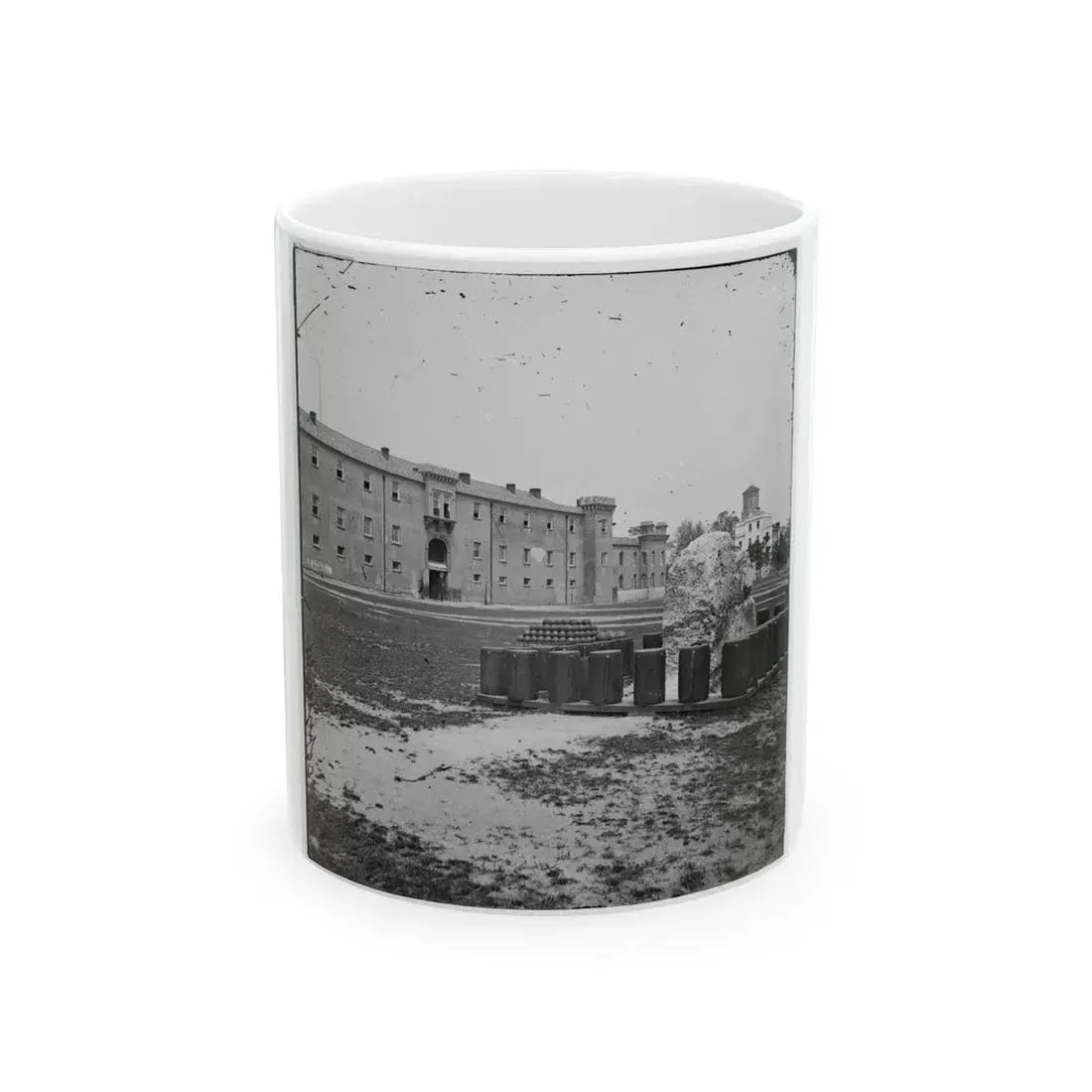Charleston, S.C. The Citadel Seen Across Marion Square (U.S. Civil War) White Coffee Mug 11oz - Go Mug Yourself