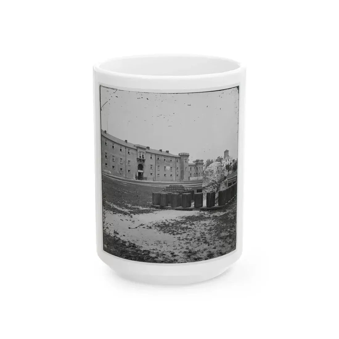 Charleston, S.C. The Citadel Seen Across Marion Square (U.S. Civil War) White Coffee Mug 15oz - Go Mug Yourself