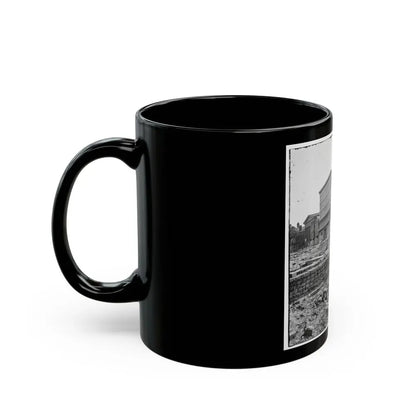 Charleston, S.C. The Fire-Scarred Mills House; Hibernian Hall At Left (U.S. Civil War) Black Coffee Mug - Go Mug Yourself