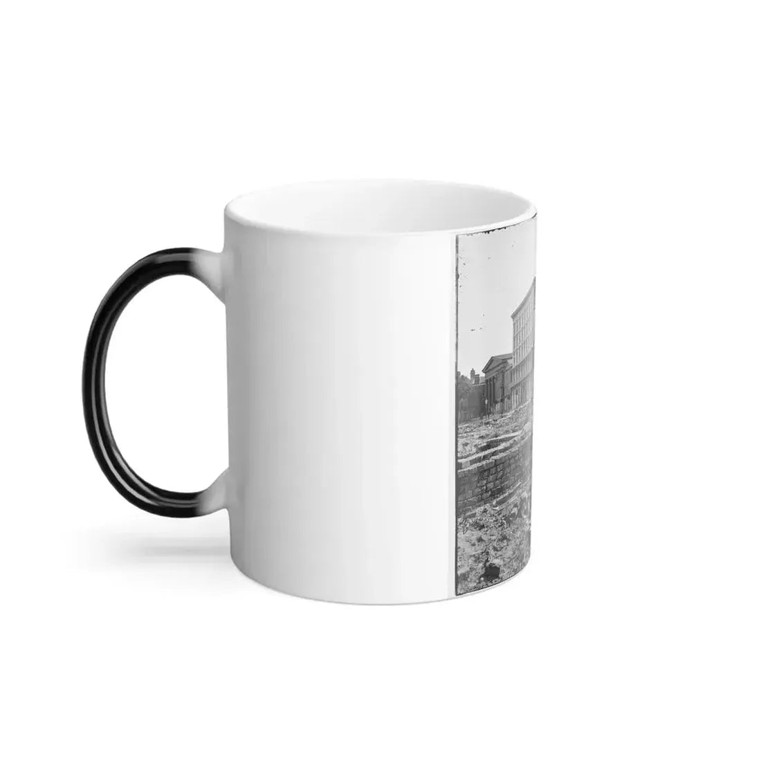 Charleston, S.C. The Fire-Scarred Mills House; Hibernian Hall at Left (U.S. Civil War) Color Changing Coffee Mug 11oz - Go Mug Yourself