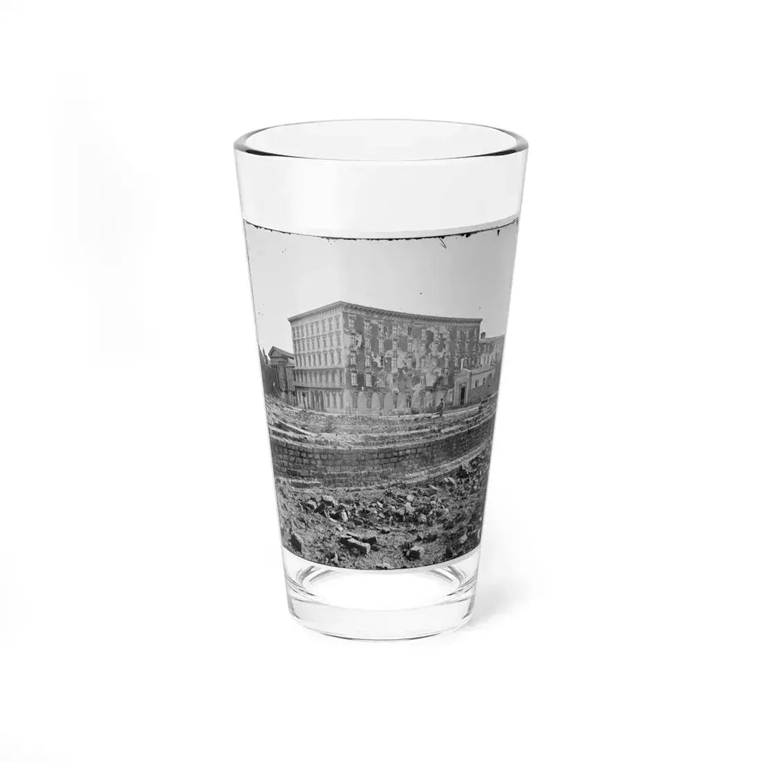 Charleston, S.C. The Fire-Scarred Mills House; Hibernian Hall At Left (U.S. Civil War) Pint Glass 16oz 16oz - Go Mug Yourself