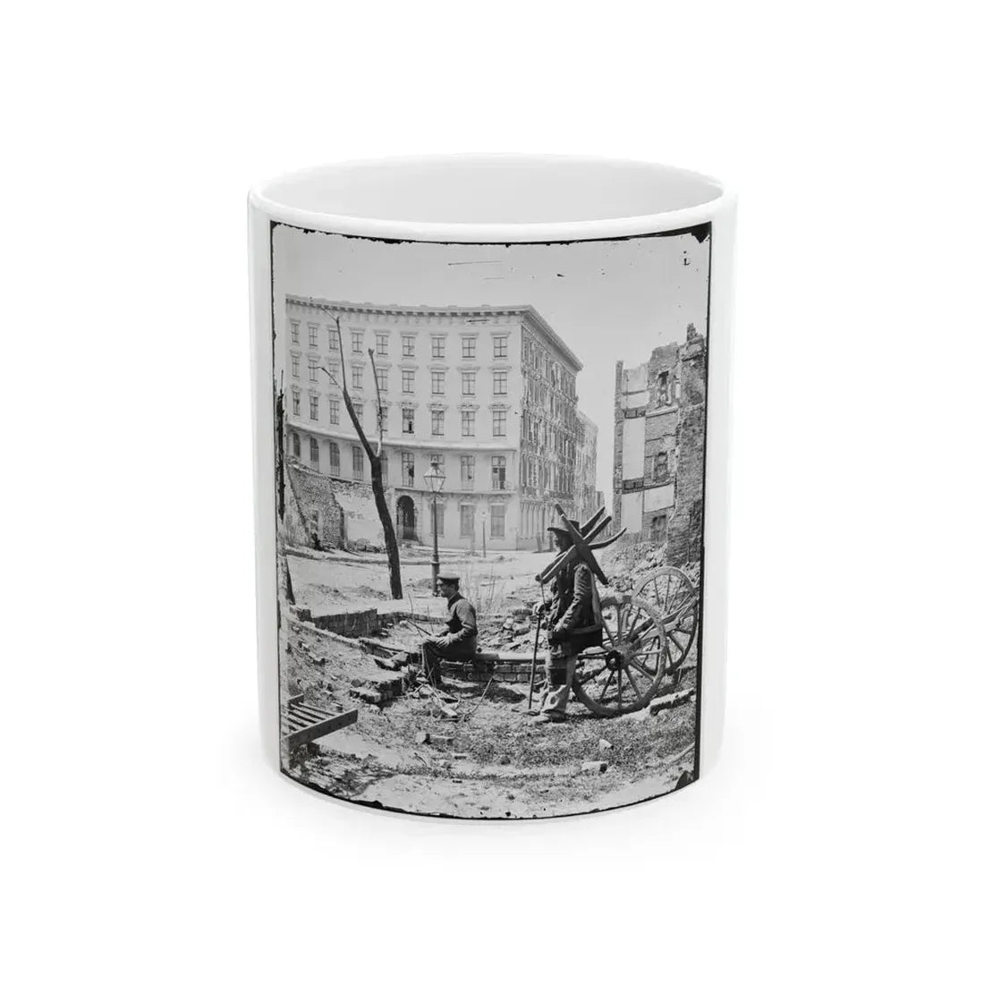 Charleston, S.C. The Mills House, With Adjacent Ruins (U.S. Civil War) White Coffee Mug 11oz - Go Mug Yourself