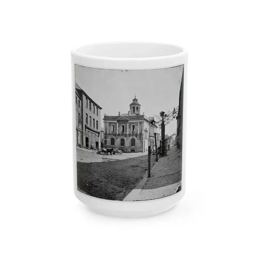 Charleston, S.C. The Post Office (Old Exchange And Custom House, 122 East Bay) (U.S. Civil War) White Coffee Mug 15oz - Go Mug Yourself