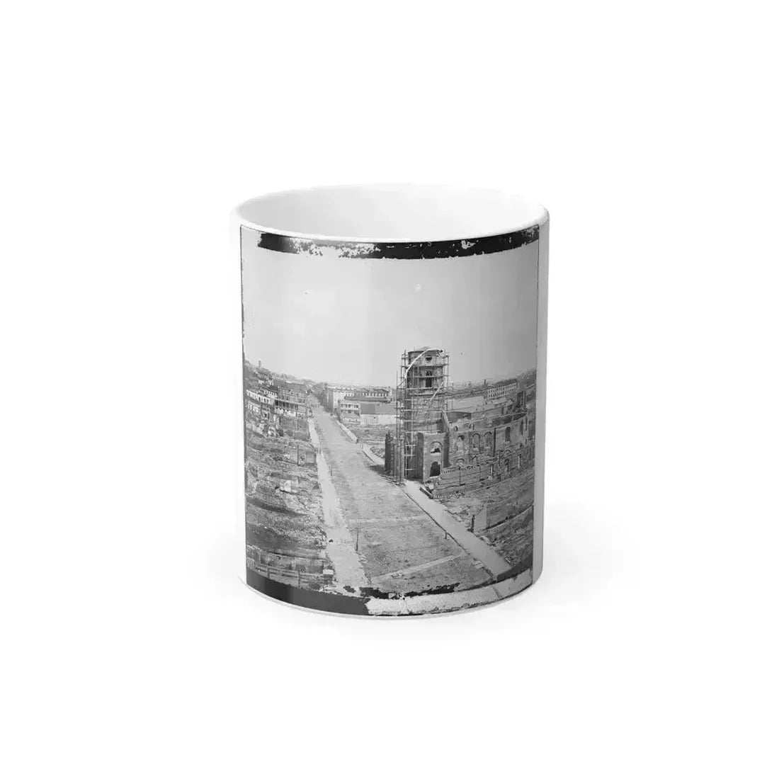 Charleston, S.C. View From Roof of the Mills House, Looking Up Meeting Street; Ruins of the Circular Church in Center (U.S. Civil War) Color Changing Coffee Mug 11oz Default Title 11oz - Go Mug Yourself