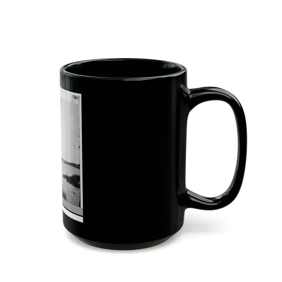 Charleston, South Carolina (Vicinity). Distance View Of Fortification On Morris Island (U.S. Civil War) Black Coffee Mug - Go Mug Yourself