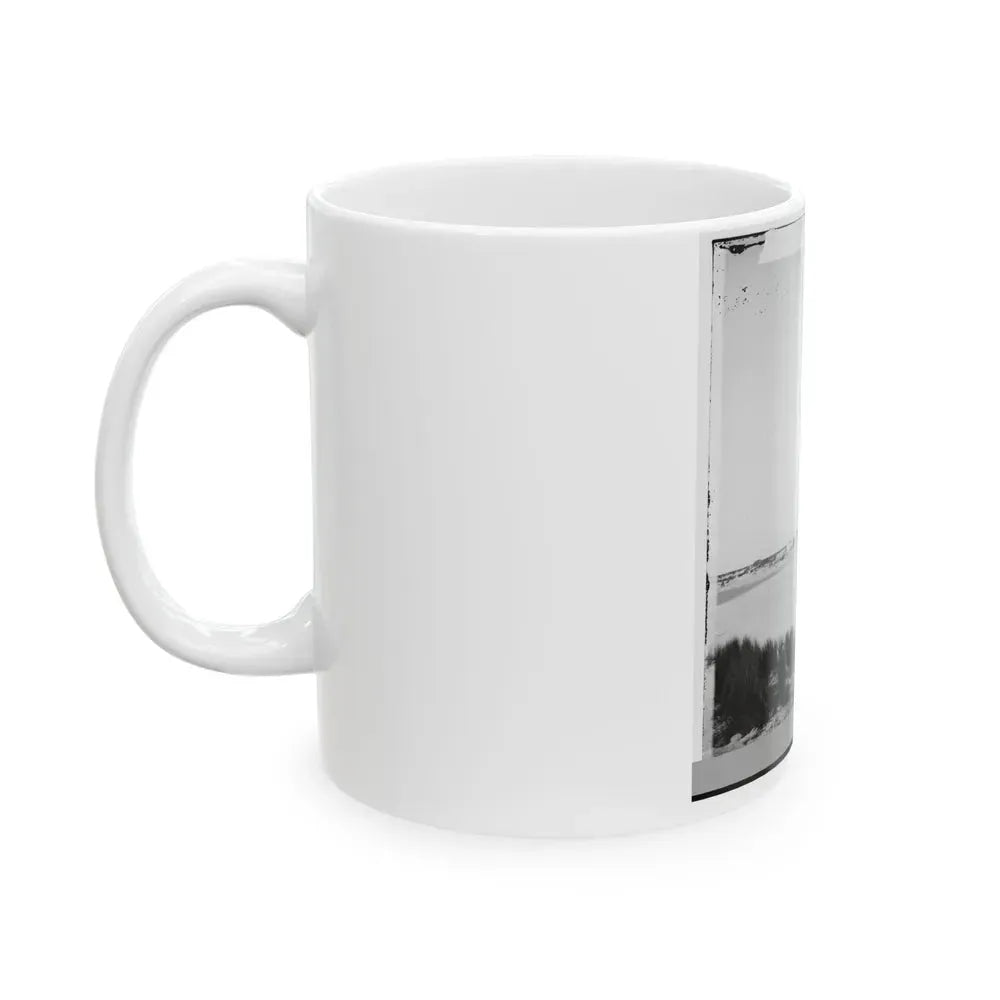 Charleston, South Carolina (Vicinity). Distance View Of Fortification On Morris Island (U.S. Civil War) White Coffee Mug - Go Mug Yourself