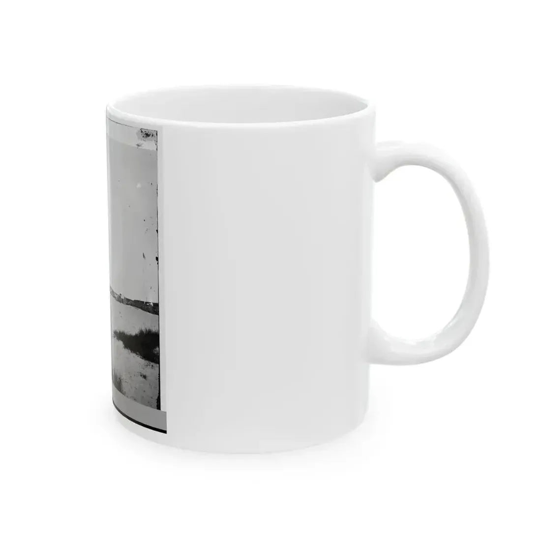 Charleston, South Carolina (Vicinity). Distance View Of Fortification On Morris Island (U.S. Civil War) White Coffee Mug - Go Mug Yourself