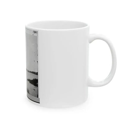 Charleston, South Carolina (Vicinity). Distance View Of Fortification On Morris Island (U.S. Civil War) White Coffee Mug - Go Mug Yourself