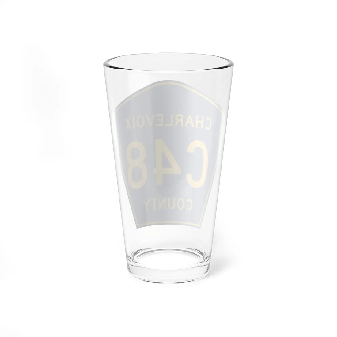 Charlevoix County C-48 (Michigan) (Road Sign) Pint Glass 16oz - Go Mug Yourself