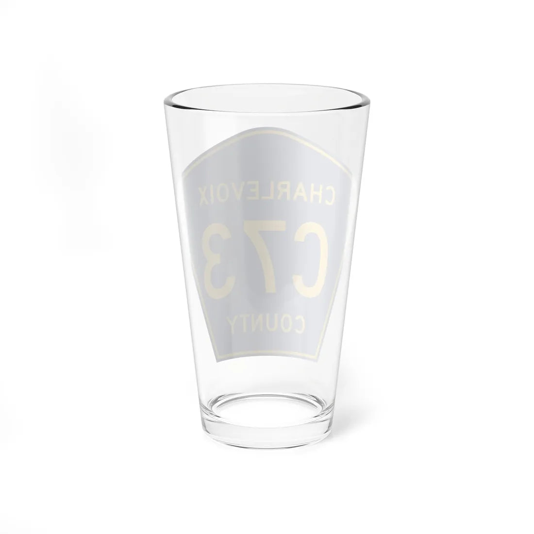 Charlevoix County C-73 (Michigan) (Road Sign) Pint Glass 16oz - Go Mug Yourself