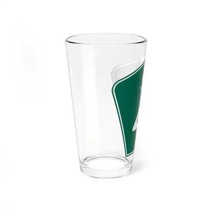 Charlotte Route 4 shield (North Carolina) (Road Sign) Pint Glass 16oz - Go Mug Yourself