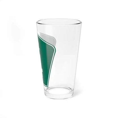 Charlotte Route 4 shield (North Carolina) (Road Sign) Pint Glass 16oz - Go Mug Yourself
