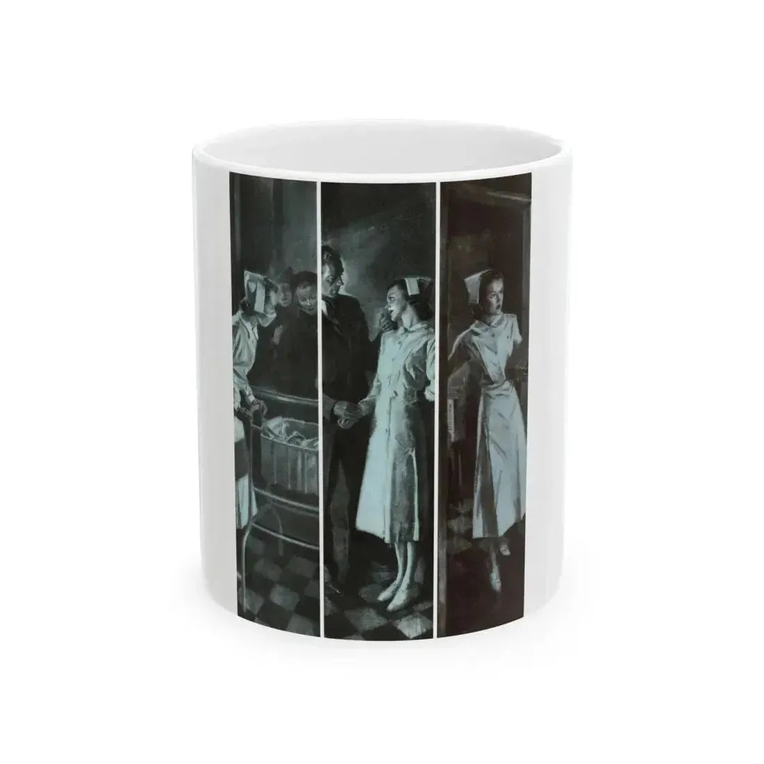 Chart for a Nameless Nurse, McCall's magazine, June 1938 - White Coffee Mug 11oz - Go Mug Yourself