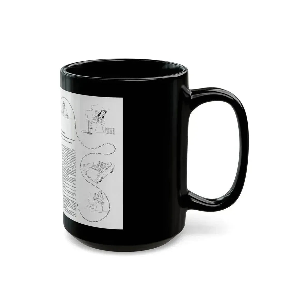 Chart Your Course, Calling All Girls, August 1946 - Black Coffee Mug - Go Mug Yourself