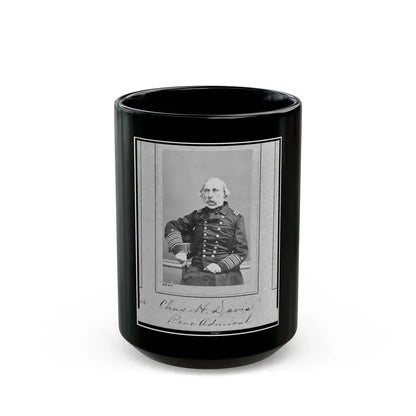 Chas. H. Davis, Rear Admiral, Three-Quarter Length Portrait, Seated, Facing Slightly Left (U.S. Civil War) Black Coffee Mug 15oz - Go Mug Yourself