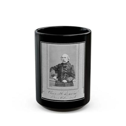 Chas. H. Davis, Rear Admiral, Three-Quarter Length Portrait, Seated, Facing Slightly Left (U.S. Civil War) Black Coffee Mug-15oz-Go Mug Yourself