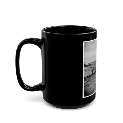 Chattanooga, Tenn. Boxcars And Depot With Federal Cavalry Guard Beyond (U.S. Civil War) Black Coffee Mug - Go Mug Yourself