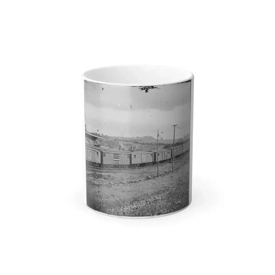 Chattanooga, Tenn. Boxcars and Depot With Federal Cavalry Guard Beyond (U.S. Civil War) Color Changing Coffee Mug 11oz Default Title 11oz - Go Mug Yourself