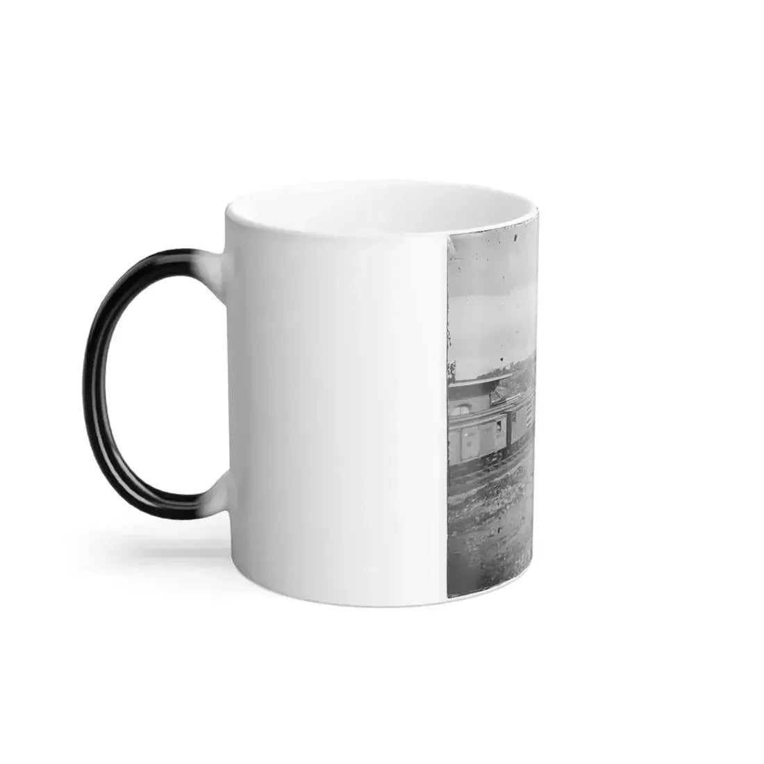 Chattanooga, Tenn. Boxcars and Depot With Federal Cavalry Guard Beyond (U.S. Civil War) Color Changing Coffee Mug 11oz - Go Mug Yourself