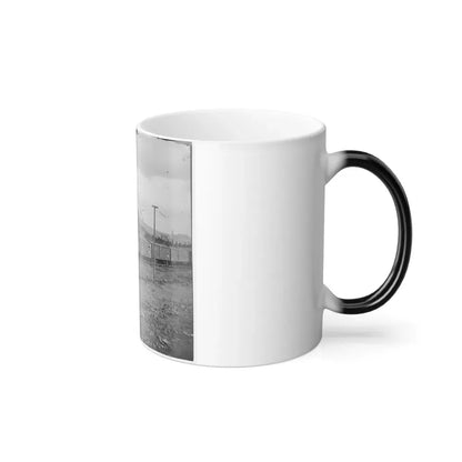 Chattanooga, Tenn. Boxcars and Depot With Federal Cavalry Guard Beyond (U.S. Civil War) Color Changing Coffee Mug 11oz - Go Mug Yourself