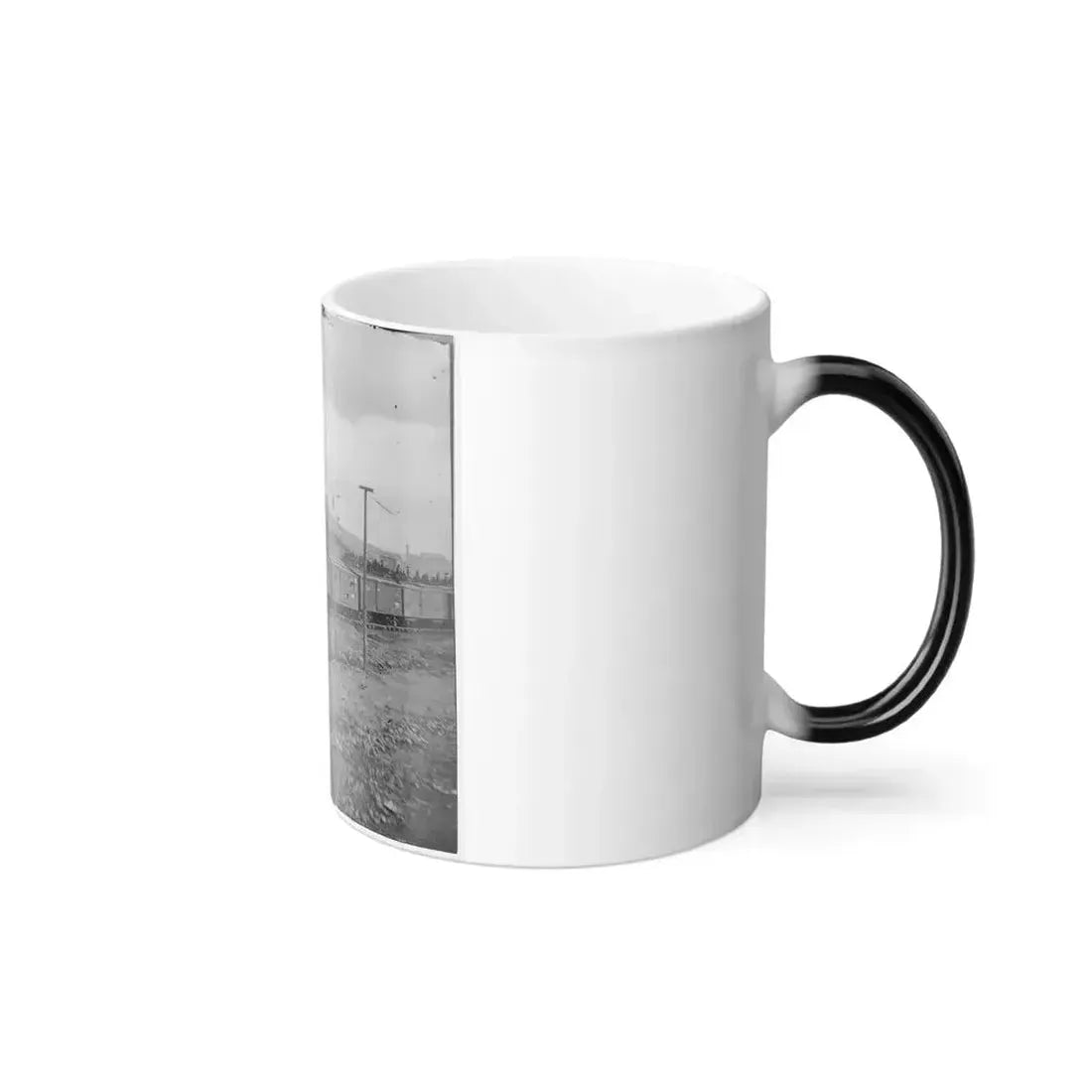 Chattanooga, Tenn. Boxcars and Depot With Federal Cavalry Guard Beyond (U.S. Civil War) Color Changing Coffee Mug 11oz - Go Mug Yourself