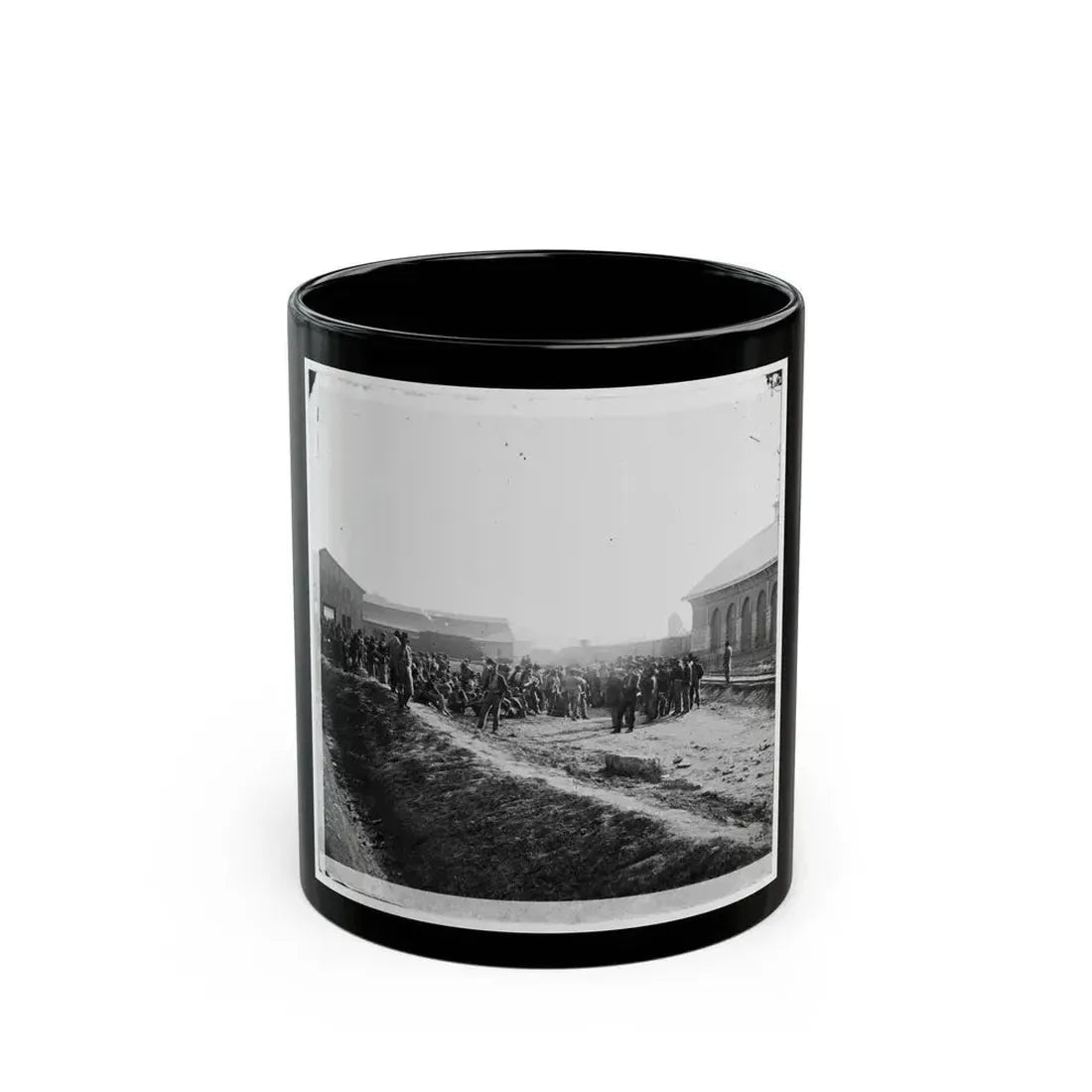 Chattanooga, Tenn. Confederate Prisoners At Railroad Depot (U.S. Civil War) Black Coffee Mug 11oz - Go Mug Yourself