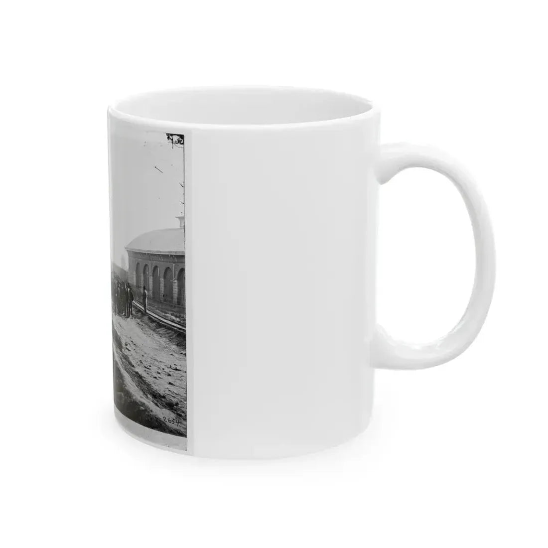 Chattanooga, Tenn. Confederate Prisoners At Railroad Depot (U.S. Civil War) White Coffee Mug - Go Mug Yourself