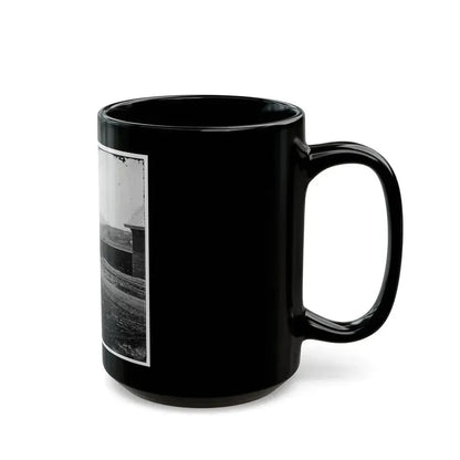Chattanooga, Tenn. U.S. Military Train At Depot; Lookout Mountain In Background (U.S. Civil War) Black Coffee Mug - Go Mug Yourself