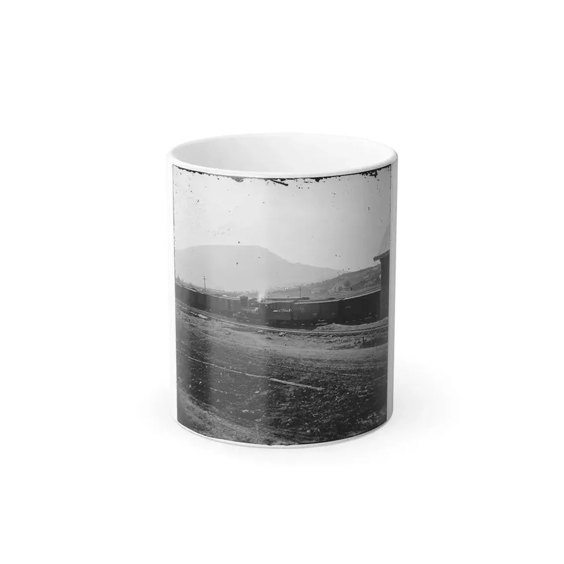 Chattanooga, Tenn. U.S. Military Train at Depot; Lookout Mountain in Background (U.S. Civil War) Color Changing Coffee Mug 11oz Default Title 11oz - Go Mug Yourself
