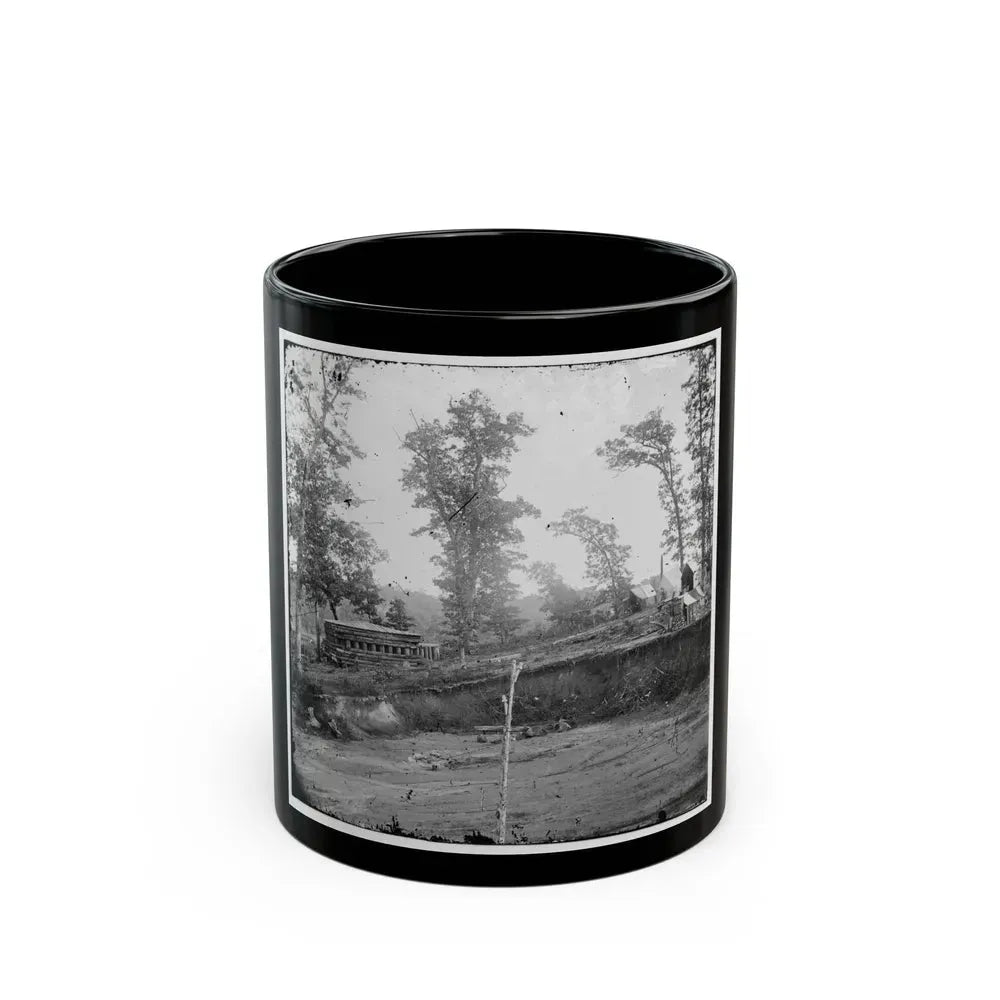 Chattanooga, Tenn., Vicinity. Blockhouse On The Nashville & Chattanooga Railroad (U.S. Civil War) Black Coffee Mug 11oz - Go Mug Yourself