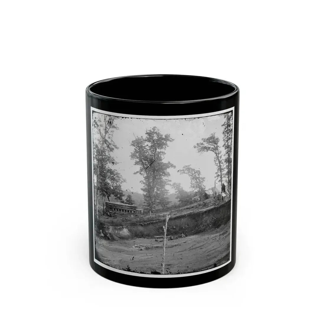 Chattanooga, Tenn., Vicinity. Blockhouse On The Nashville & Chattanooga Railroad (U.S. Civil War) Black Coffee Mug 11oz - Go Mug Yourself