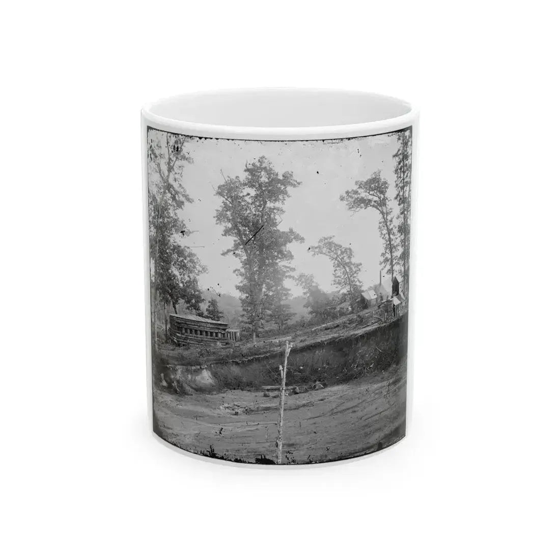 Chattanooga, Tenn., Vicinity. Blockhouse On The Nashville & Chattanooga Railroad (U.S. Civil War) White Coffee Mug 11oz - Go Mug Yourself