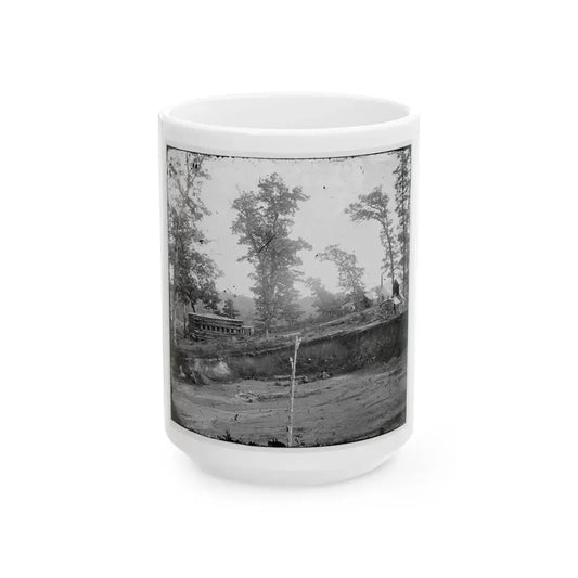 Chattanooga, Tenn., Vicinity. Blockhouse On The Nashville & Chattanooga Railroad (U.S. Civil War) White Coffee Mug 15oz - Go Mug Yourself