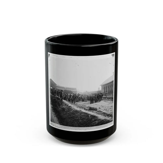 Chattanooga, Tenn. Confederate Prisoners At Railroad Depot (U.S. Civil War) Black Coffee Mug-15oz-Go Mug Yourself