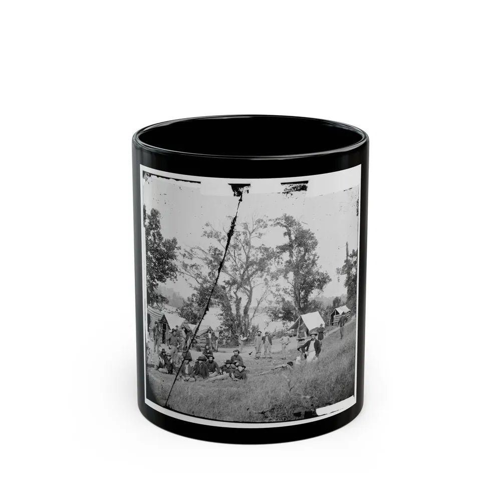 Chattanooga, Tenn., Vicinity. Federal Camp By The Tennessee River (U.S. Civil War) Black Coffee Mug-11oz-Go Mug Yourself