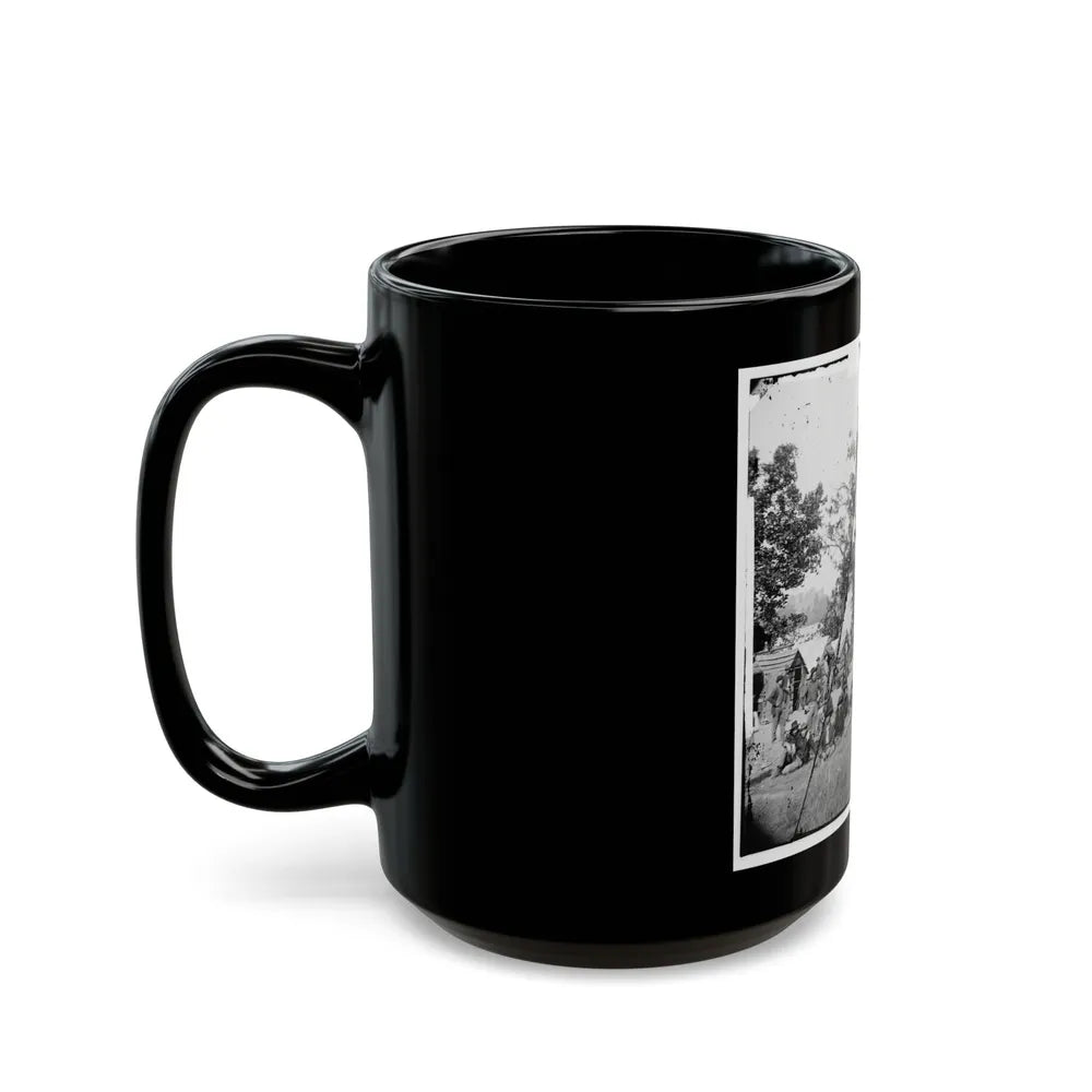 Chattanooga, Tenn., Vicinity. Federal Camp By The Tennessee River (U.S. Civil War) Black Coffee Mug-Go Mug Yourself