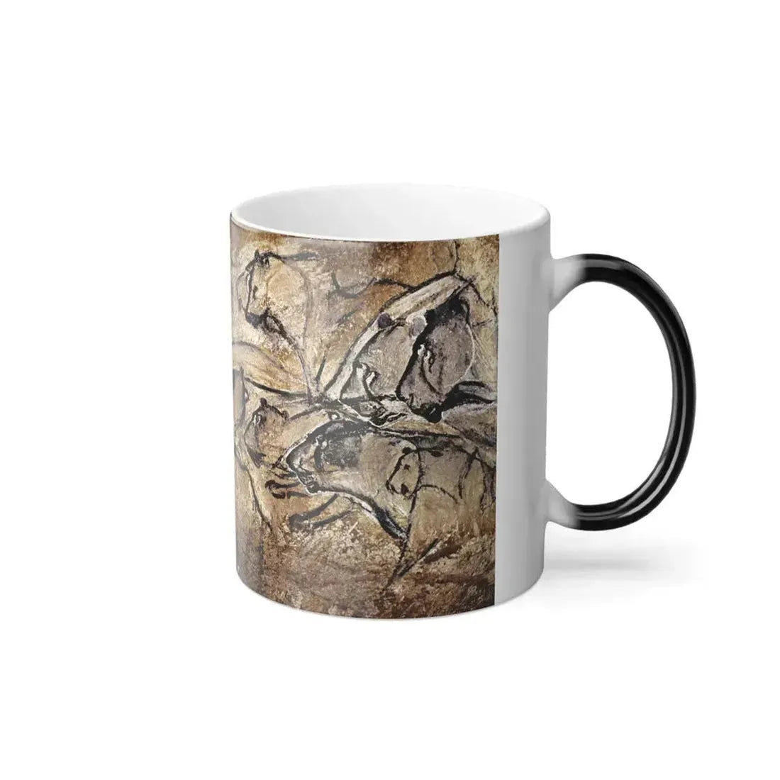 chauvet cave lions panel - Color Changing Mug 11oz - Go Mug Yourself