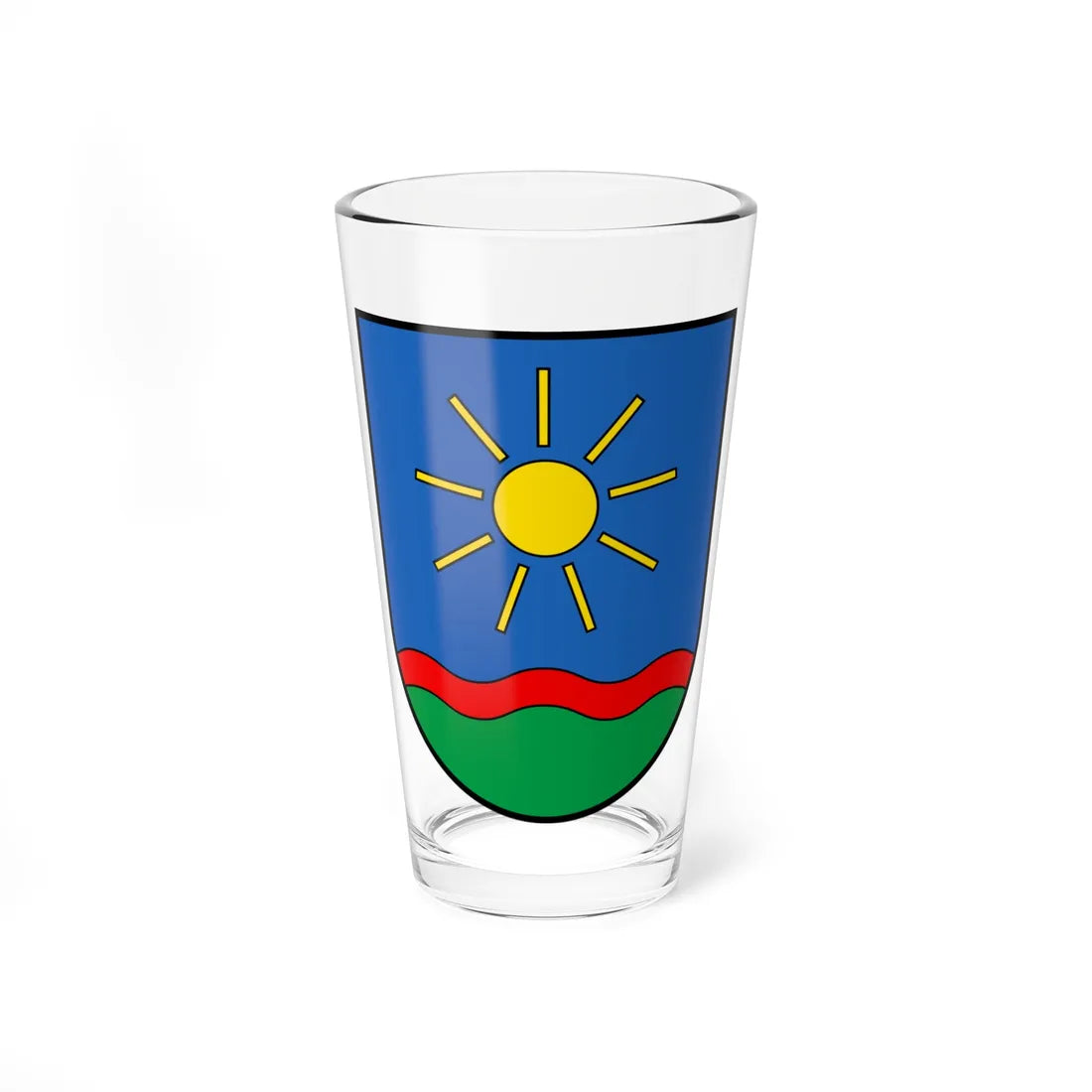 CHE Acquarossa COA (Switzerland) (Coat of Arms) Pint Glass 16oz 16oz - Go Mug Yourself