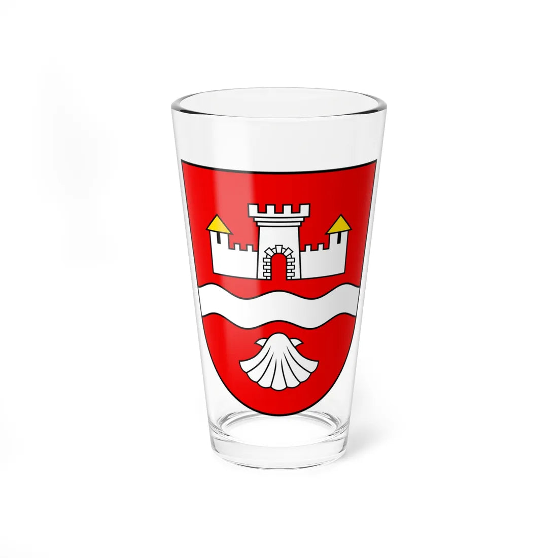 CHE Beckenried COA (Switzerland) (Coat of Arms) Pint Glass 16oz 16oz - Go Mug Yourself
