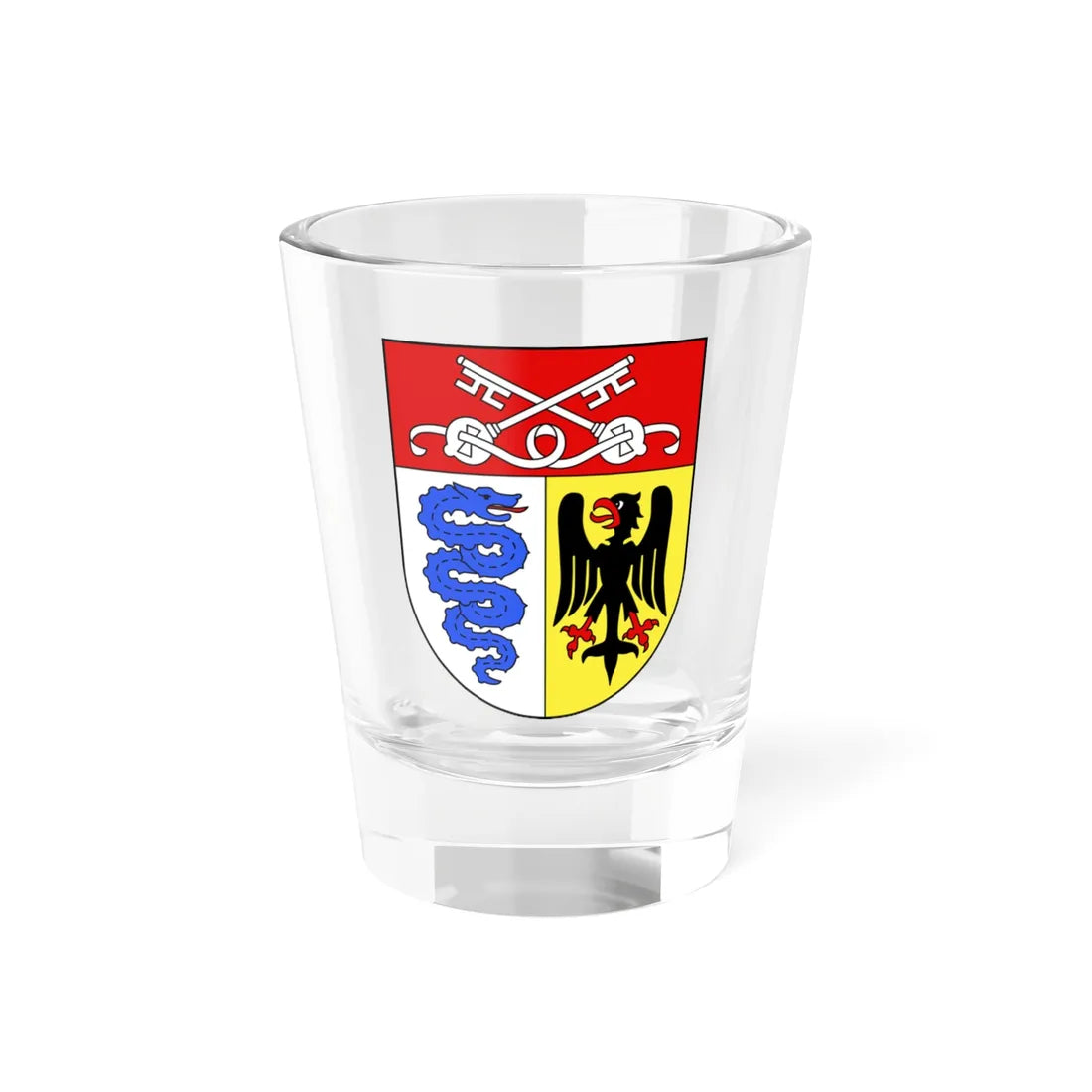 CHE Biasca COA (Switzerland) (Coat of Arms) Shot Glass 1.5oz 1.5oz - Go Mug Yourself