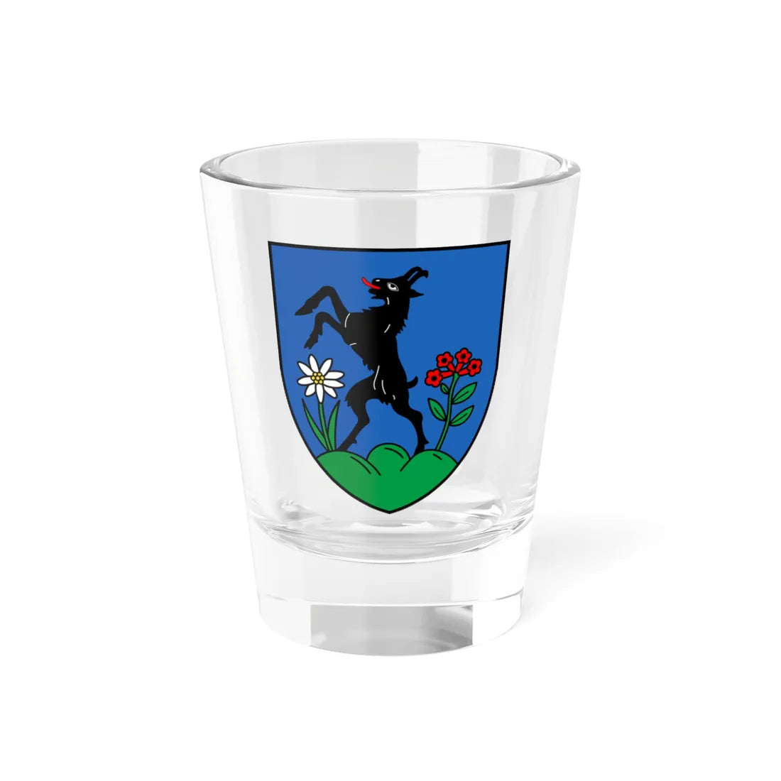 CHE Bitsch COA (Switzerland) (Coat of Arms) Shot Glass 1.5oz 1.5oz - Go Mug Yourself