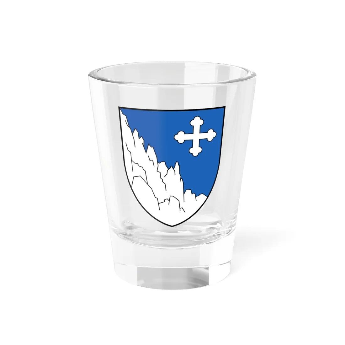 CHE Blatten COA (Switzerland) (Coat of Arms) Shot Glass 1.5oz 1.5oz - Go Mug Yourself