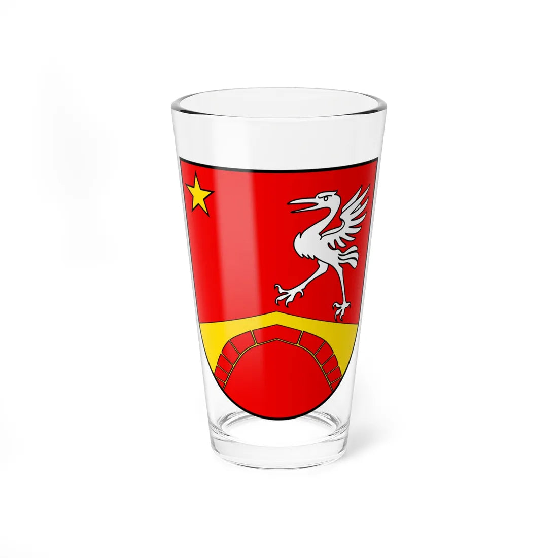 CHE Broc COA (Switzerland) (Coat of Arms) Pint Glass 16oz 16oz - Go Mug Yourself