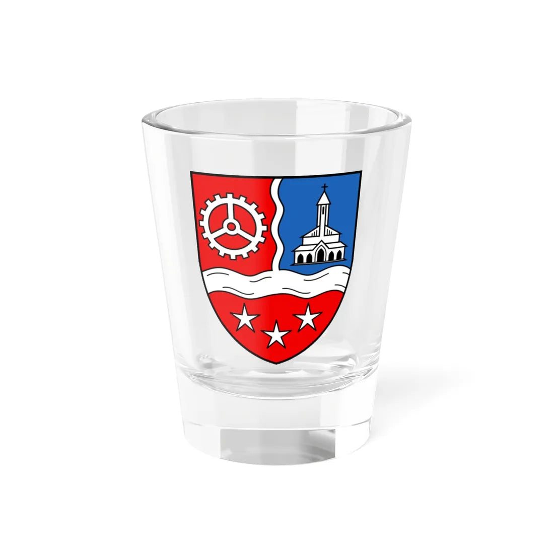 CHE Chippis COA (Switzerland) (Coat of Arms) Shot Glass 1.5oz 1.5oz - Go Mug Yourself