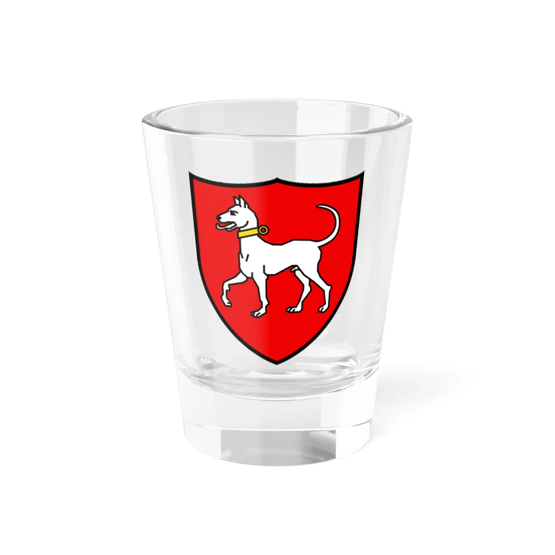 CHE Chénens COA (Switzerland) (Coat of Arms) Shot Glass 1.5oz 1.5oz - Go Mug Yourself